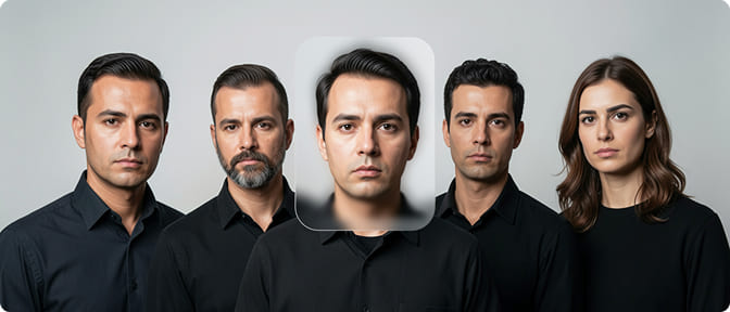 LegitID 1:N Identificação <span>Uma face dentre milhões de registros.</span> <span>Zero esconderijo.</span>